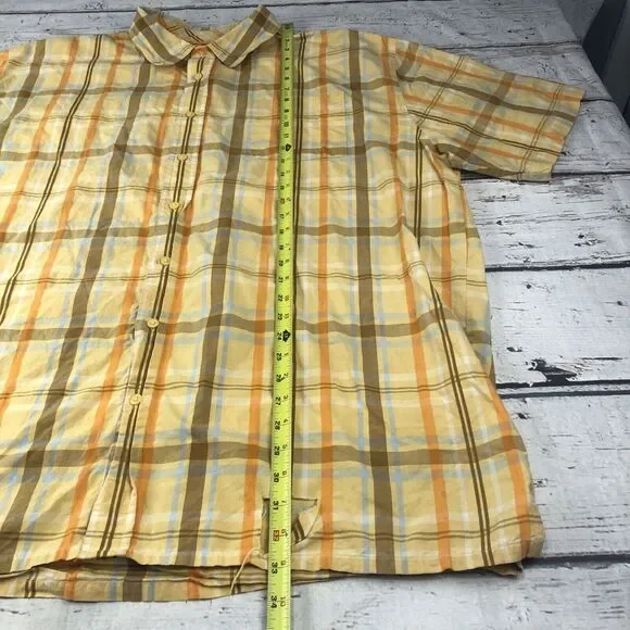 Enyce Shirt Men 3XL Plaid Button Up Short Sleeve Collared Cotton Polyester Shirt - Picture 5 of 10